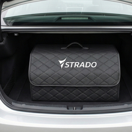 Folding large organizer for car trunk quilted trunk bag tote for shopping and tools
