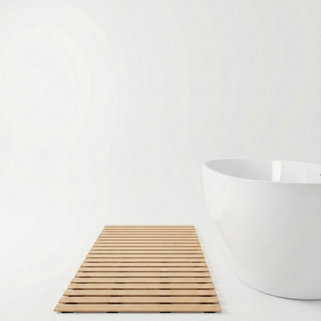 Mata łazienkowa duża antypoślizgowa pod prysznic brodzik do sauny basenu XL, beżowa