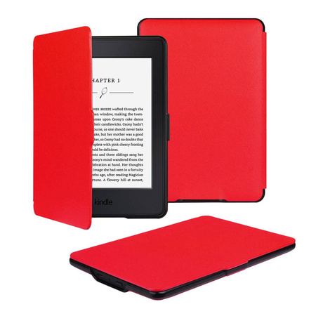 Etui Strap Case czerwone do Kindle Paperwhite 1 2 3 magnetyczne zamknięcie ochrona i usypianie