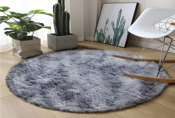 Shaggy Ombre Strado Round Carpet 180x180 OmbreSilver (Light Gray)