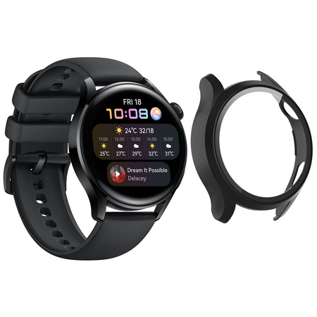 Etui obudowa 2w1 ze szkłem do Huawei Watch GT 2 PRO (Czarne)