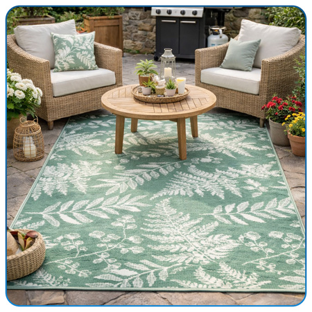 Dywan zewnętrzny Flora 160x230 cm tarasowy wodoodporny na taras balkon do ogrodu