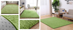 Dywan Alpaca 80x150 cm, zielony AlpacaGreen - miękki do salonu i sypialni