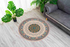 Dywan okrągły NOVO Strado nowoczesny beżowy deliktany wzór do salonu Orientalny 150x150 cm
