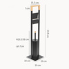 Metal toilet paper stand 2-in-1 free standing toilet brush