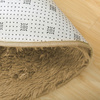 Shaggy Strado 200x200 round carpet CappuccinoCamel (Light brown)