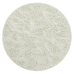 Dywan okrągły Shaggy 140x140 cm, biała limonka WhiteLime - pluszowy do salonu