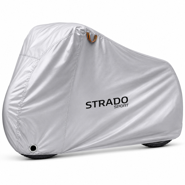 Pokrowiec na rower skuter motocykl wodoodporna plandeka 120x200x85 UV XXL srebrny