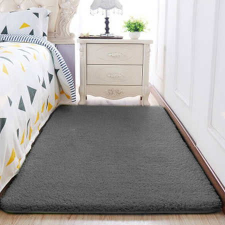 Dywan Alpaca nowoczesny puszysty pluszowy miękki loft salon 160x220, szary