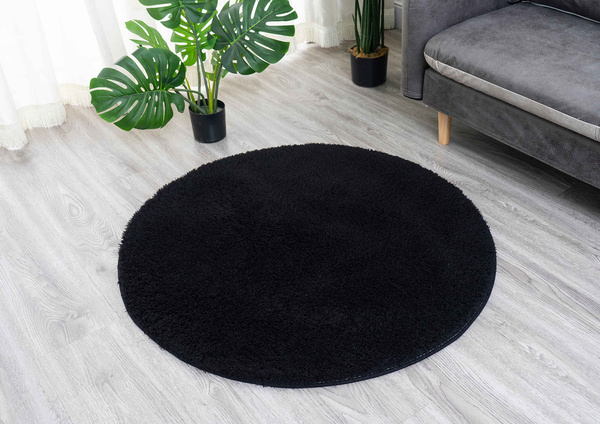 Alpaca Strado 120x120 round rug - AlpaBlack