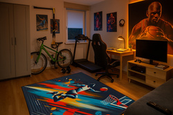 Dywan gamingowy 3D Basketball 100x150 cm - nowoczesny wzór 3D do pokoju gracza