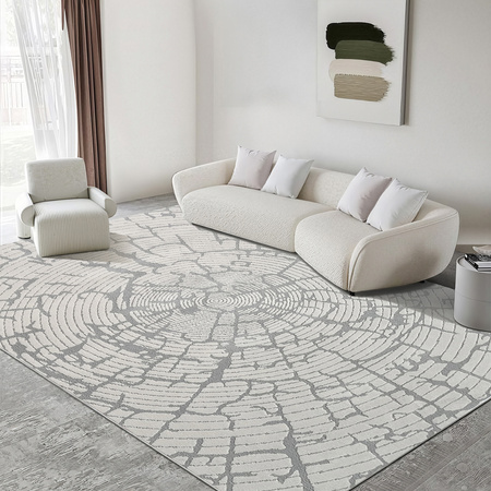 Dywan 160x230 do salonu pętelkowy duży japandi nowoczesny ciężki gruby POLO - Star (Szary)