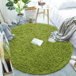 Dywan okrągły Shaggy Strado 150x150 GreenGrass Zielony)