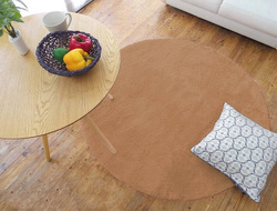 Rabbit Strado 120x120 round rug LightCamel (Beige)