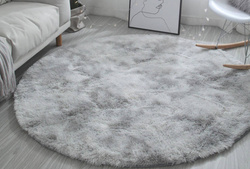 Shaggy Ombre Strado Round Carpet 300x300 OmbreSilver (Light Gray)