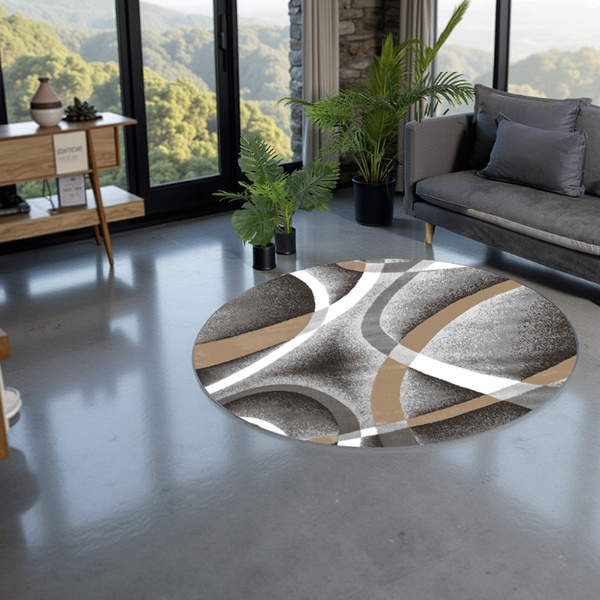 Dywan okrągły Novo 200x200 cm, Melodia - pluszowy, miękki do salonu i sypialni