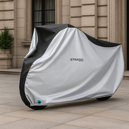 Duży Pokrowiec Na Rower Wodoodporny Motor Skuter 110x200x70cm XXL Ściągacz, biały