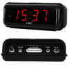 Budzik zegar elektroniczny cyfrowy LED 24h głośny alarm, czarny