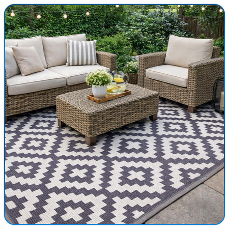 Dywan zewnętrzny 160x230 cm tarasowy wodoodporny na taras balkon do ogrodu