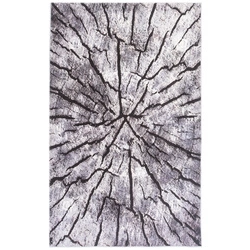 Dywan NOVO Strado nowoczesny pień drzewa do salonu delikatny szary wzór velvet Szary Pień 120x160 cm