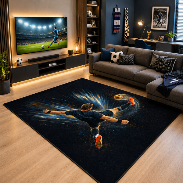 Dywan gamingowy 100x150 dla gracza mata pod fotel antypoślizgowy FootBall