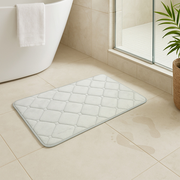 Strado ABM2 Grey super-absorbent bathroom mat quick-drying floor protection