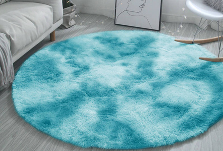 Shaggy Ombre Strado Round Carpet 80x80 OmbreBlue (Light Blue)