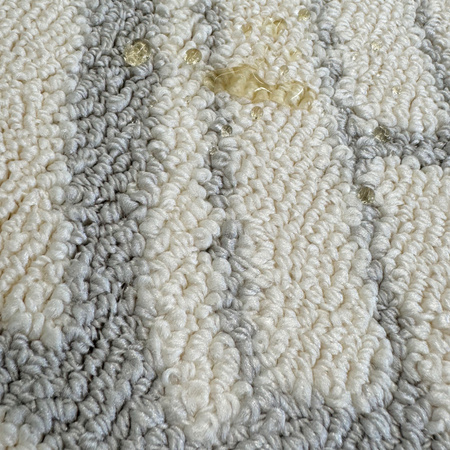 Dywan 120x170 do salonu pętelkowy duży japandi nowoczesny ciężki gruby POLO - Star (Szary)