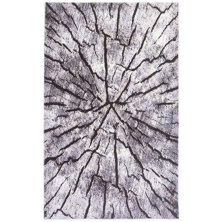 NOVO Strado modern tree trunk carpet for living room delicate grey velvet pattern Grey Trunk 200x300 cm