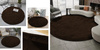 Shaggy Strado 120x120 DarkCoffee round rug (Dark brown)
