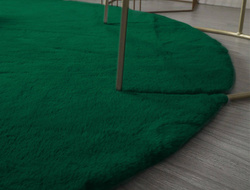 Rabbit Strado 150x150 BottleGreen round rug (Green)