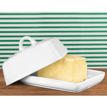 Maselnica pojemnik na masło ceramiczna (Biała)