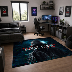 Dywan gamingowy 120x170 dla gracza mata pod fotel antypoślizgowy GameOver