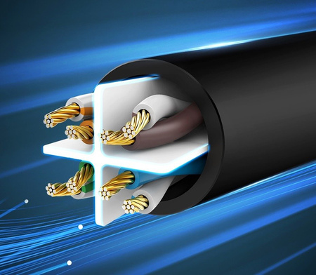 Płaski kabel sieciowy UGREEN Ethernet RJ45, Cat.6, UTP, 8m (czarny)