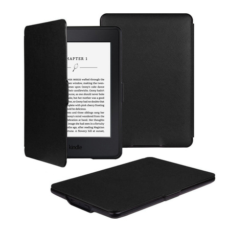 Etui Strap Case czarne do Kindle Paperwhite 1/2/3 z paskiem i funkcją usypiania