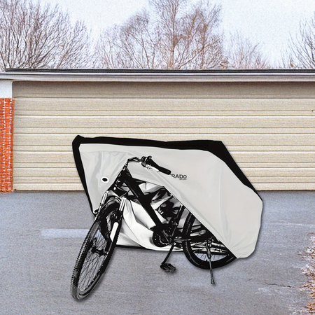 Duży Pokrowiec Na Rower Wodoodporny Motor Skuter 110x200x70cm XXL Ściągacz, biały