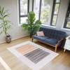 NOVO Strado modern carpet for living room delicate beige velvet pattern Sand Lines 120x170 cm