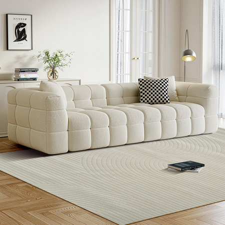 Dywan 120x170 do salonu pętelkowy duży japandi nowoczesny ciężki gruby POLO - Path Grey (Szary)