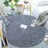 Shaggy Strado 180x180 SilverFur Round Carpet (Light Gray)