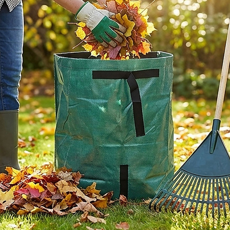 Worek kosz ogrodowy z uchwytami mocny na odpady liście trawę gałęzie 175L