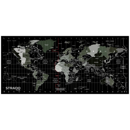 Strado Mata na biurko 90x40 World Map
