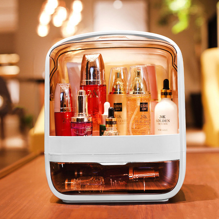 Kompaktowa szkatułka organizer NELA na biżuterię i kosmetyki praktyczny pojemnik z przegródkami