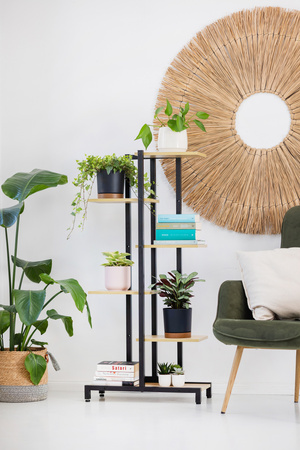 Kwietnik stojący metalowy stojak na kwiaty rośliny 6 poziomów Castle 125 cm