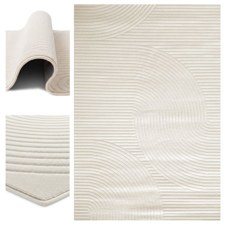 Dywan 120x170 do salonu pętelkowy duży japandi nowoczesny ciężki gruby POLO, szary