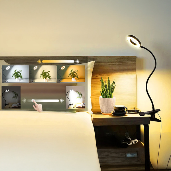 Lampa biurkowa LED z klipsem DML5, czarny