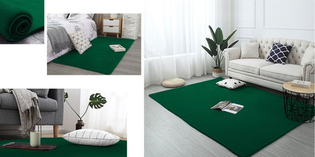 Dywan Rabbit futro królika antypoślizgowy nowoczesny miękki 100x150, zielony