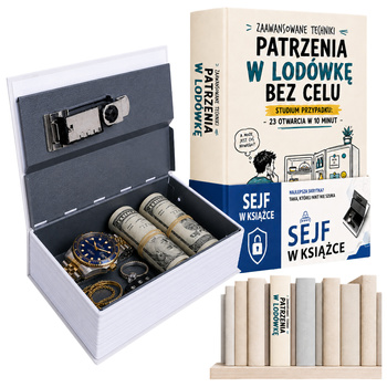 Sejf książka metalowa skrytka kasetka na pieniądze klucze biżuterię zegarki - Lodówka