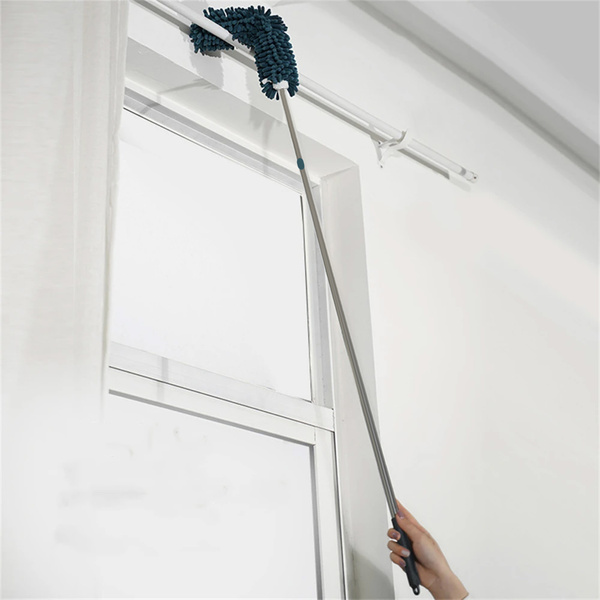 Szczotka do kurzu z mikrofibry teleskopowa do pajęczyn długa 60-95cm, granatowa