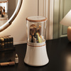 Large set of 3 ARIA acrylic cosmetic organizers with drawers multi-level white design
