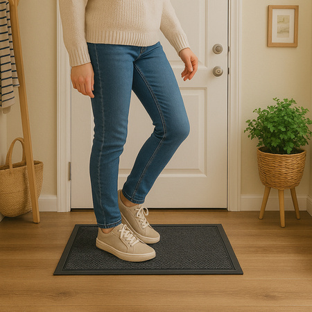 STRADO doormat 3d mesh under shoe door rubber mat 60x90 thick XL